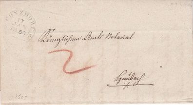 vollständiger Vorphilabrief aus dem Jahr 1850 von Donzdorf nach Krunbach RAR!!!