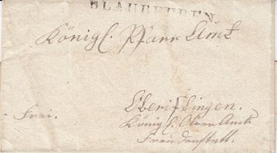 Vorphilabrief aus dem Jahr ca. 1840 von Blaubeuren nach Oberiflingen