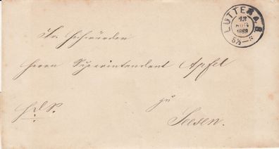 Vorphilabrief aus dem Jahr 1889 von Seesen nach Luter a. B.