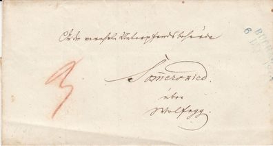 Vorphilabrief aus dem Jahr 1850 von Buchau nach ? über Wolfeck