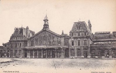 Postkarte WWI Arras - La Gare