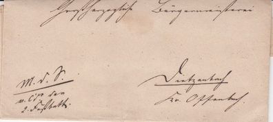 vollständiger Vorphilabrief aus dem Jahr 1861 von Lüffingen (?) nach Dietzenbach