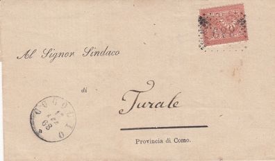 Italien Königreich Brief aus dem Jahr 1868 von Cocquio nach Turate