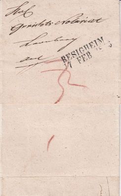2x gelaufener vollständiger Vorphilabrief aus dem Jahr 1846 Stuttgart - Löchgau