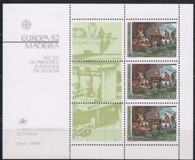 Portugal Madeira 1982 100x Block Nr. 3 Mi-Euro: 700 postfrisch MNH