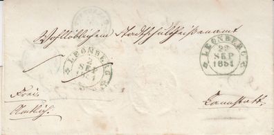 2x gelaufener Vorphilabrief aus dem Jahr 1851 von Leonberg nach Canstatt