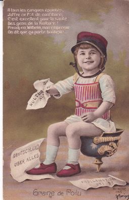 Postkarte WWI Graine de Poilu