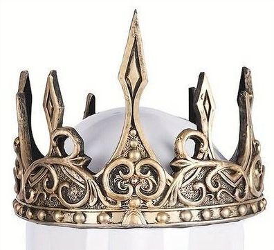 Krone für Damen gold Diadem Zubehör zu Kostüm Queen Königin Fasching Party