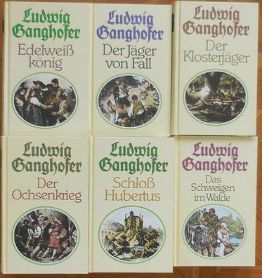 6 Bände Ludwig Ganghofer