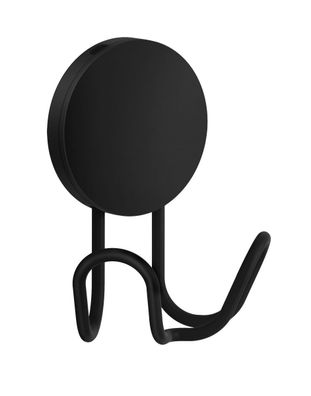 Smedbo Doppelter Badetuchhaken edelstahl schwarz 90mm selbstklebend BB356