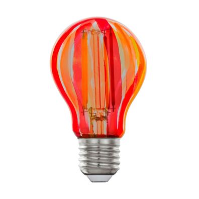 EGLO Colour LED Leuchtmittel E27 A60 6,5W 500lm rot, orange 60x105mm