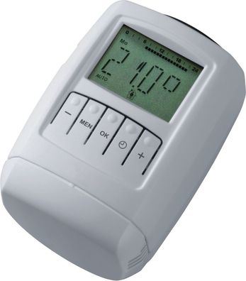Schlösser Elektronischer Thermostatkopf Programmierbar M30 x 1,5 Heimeier weiß 6011 0