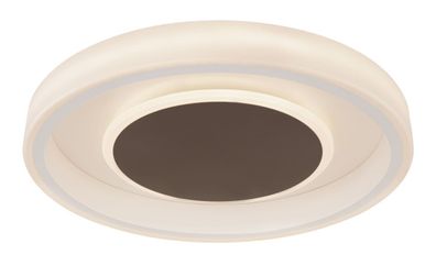 Globo Goffi LED Deckenleuchte weiß, braun mit Fernbedienung 49,5x9cm