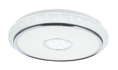 Globo Dani LED Deckenleuchte weiß, chrom mit Fernbedienung 50x9,5cm