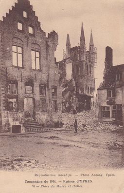 Postkarte WWI Ruines d´Ypres