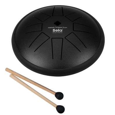 SELA Melody Tongue Drum 6" (&Oslash; 15 cm) C Major Schwarz Stahlzungentrommel