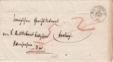 vollständiger Vorphilabrief aus dem Jahr 1841 von Bietigheim nach Leonberg
