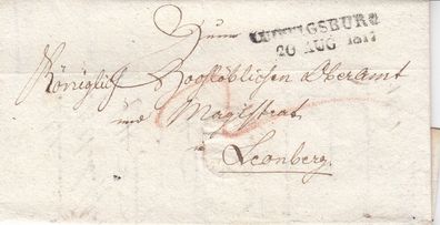 vollständiger Vorphilabrief aus dem Jahr 1817 von Ludwigsburg nach Leonberg