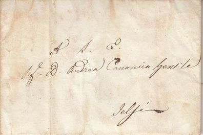 Italien vollständiger Vorphilabrief aus dem Jahr 1842 von Napoli nach Jelsi (5)