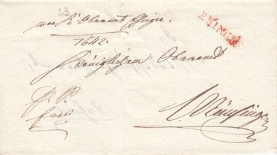 Vorphilabrief aus dem Jahr ca. 1840 von Ehingen nach Münsingen