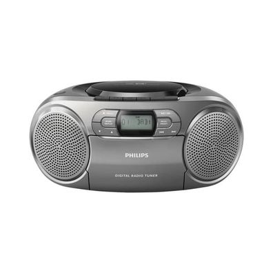 Philips AZB600/12 tragbares CD-Kassetten-Radio mit DAB