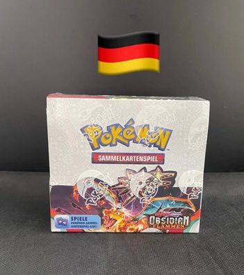 Pokemon Karmesin & Purpur Obsidian Flammen Display Booster Box Karten Deutsch