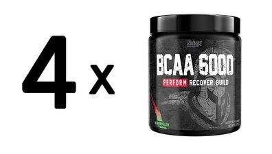 4 x Nutrex Research BCAA 6000 (30 serv) Fruit Punch