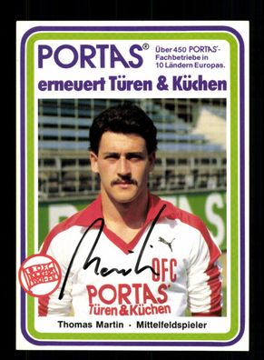 Thomas Martin Autogrammkarte Kickers Offenbach 1983-84 Original Signiert