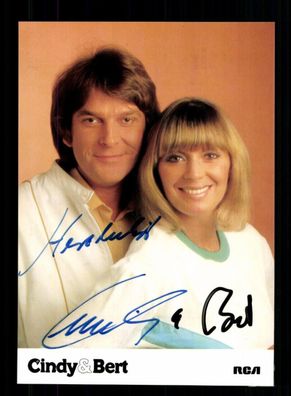 Cindy und Bert Autogrammkarte Original Signiert # BC 206044
