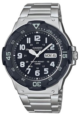 Casio Armbanduhr Edelstahlband analog Uhr MRW-200HD-1BVEF