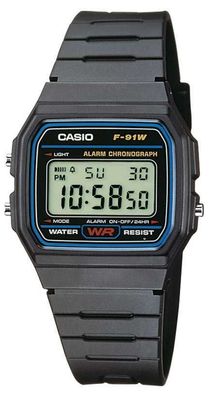 Casio Digitaluhr F-91W-1YEG Casio Collection Uhr Armbanduhr
