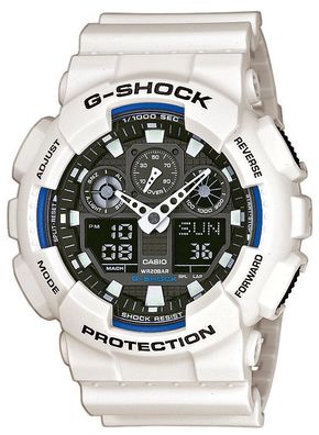 Casio G-Shock Uhr GA-100B-7AER weiß AnaDigi Uhr Herrenuhr