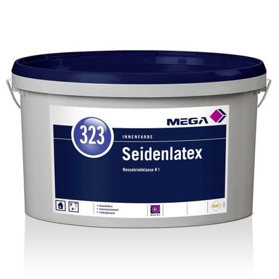 MEGA 323 Seidenlatex 12,5 Liter weiß