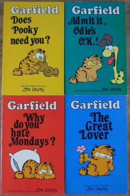 4 Comic Taschenbücher Garfield