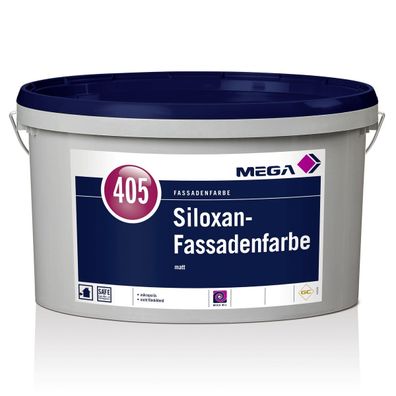 MEGA 405 Siloxan-Fassadenfarbe 12,5 Liter weiß