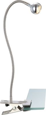 Globo Serpent Klemmstrahler Nickel matt, 1xLED