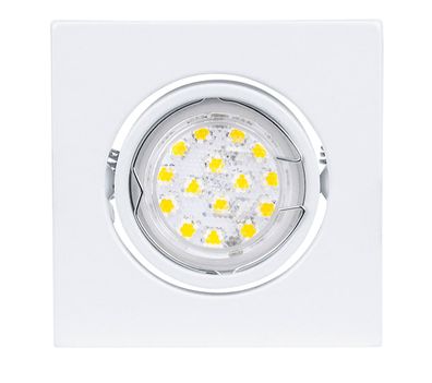 EGLO LED Einbaustrahler GU10, 3W, weiss, schwenkbar, eckig