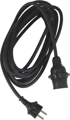 Outdoor Anschlusskabel IP44 PR Home Flex Out E27 max. 15W 5m schwarz H07RN-F