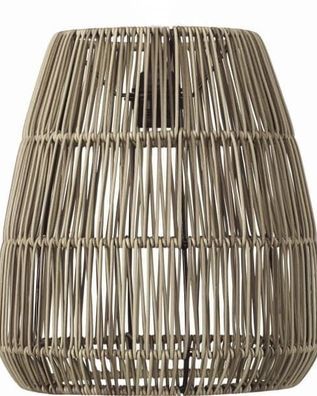 Lampenschirm Rattan für Außen grau beige PR Home Saigon 28cm für E27 Pendelaufhang