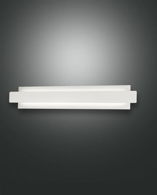 LED Wandleuchte weiß satiniert Fabas Luce Regolo 2100lm