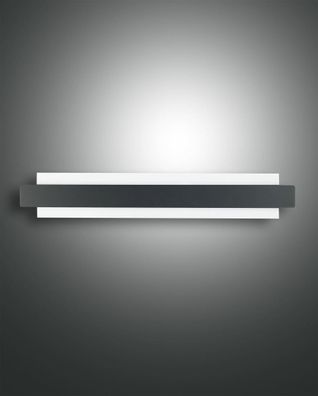 LED Wandleuchte schwarz satiniert Fabas Luce Regolo 2100lm