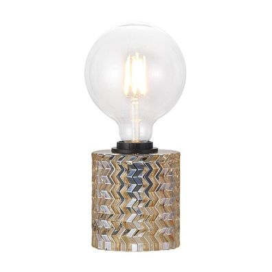 Tischlampe Riffelglas bernstein Nordlux Hollywood mit E27 Fassung