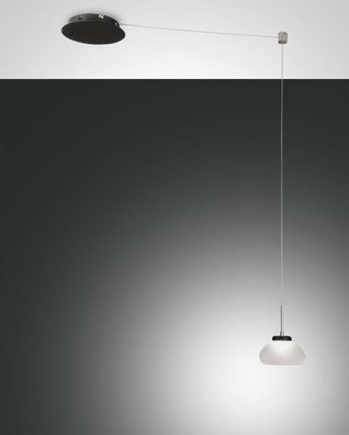 LED Hängeleuchte schwarz weiß Fabas Luce Smartluce Arabella 14x350cm 720lm dimmbar