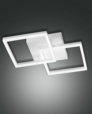 LED Wandleuchte weiß satiniert Fabas Luce Smartluce Bard 3510lm 450x450mm dimmbar