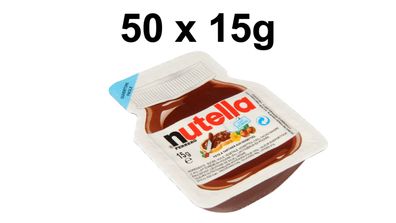 Nutella Portionspackungen 50x 15 g Brotaufstrich Schokoaufstrich