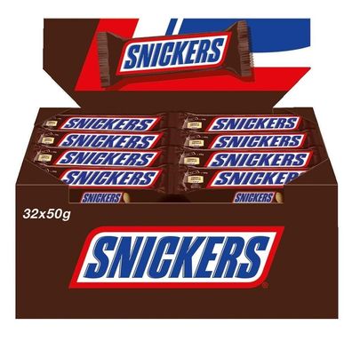 Snickers - Schokoriegel Schokolade - 32 Stück x 50g - Riegel