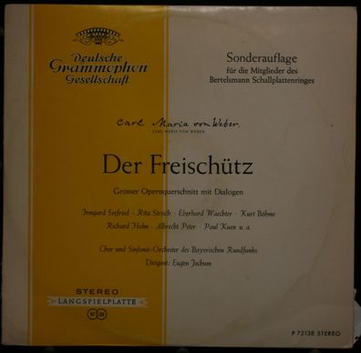 Deutsche Grammophon P 71 138 - Der Freischütz