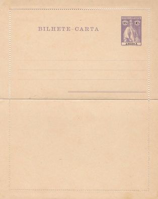 Angola alter Kartenbrief Bilhete Carta