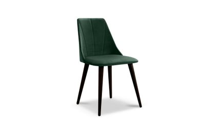 Esszimmerstühle Stuhle 2er Set CAROS Massivholz Buche-Wenge Stoff Grün