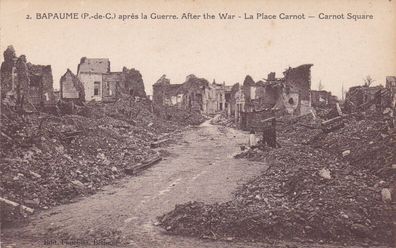Postkarte WWI Bapaume (P. de C.) apres la Guerre